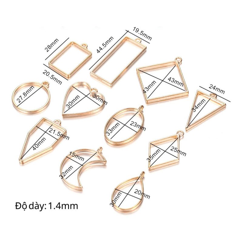 Khung Kim Loại Làm Mặt Dây Chuyền Resin UV 2