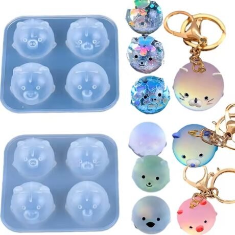Khuôn Silicon Động Vật Làm Móc Chìa Khóa Ngộ Nghĩnh