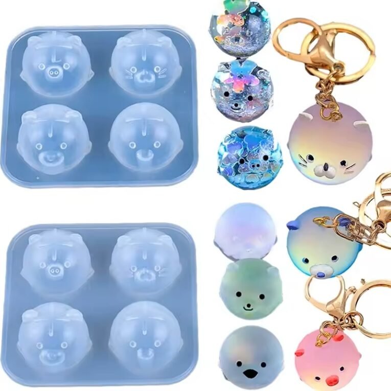 Khuôn Silicon Động Vật Làm Móc Chìa Khóa Ngộ Nghĩnh 3