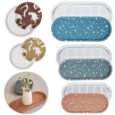 Khuôn Silicon Hình Tròn Bầu Dục Cỡ Lớn Làm Khay Đế Resin Thạch Cao