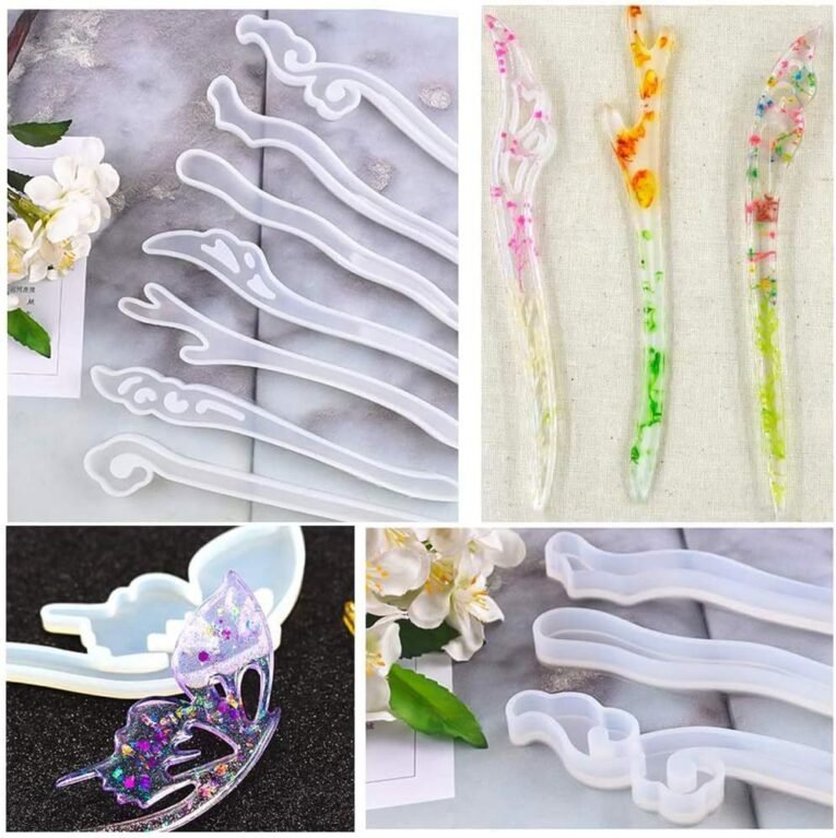 Khuôn Silicon Tự Làm Trâm Cài Tóc Trang Sức Resin 4