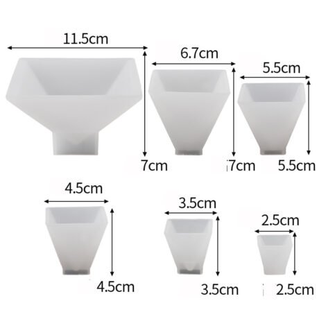 Khuôn Silicon Đổ Khối Kim Tự Tháp 2/3/4/5/6/15cm