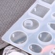 Khuôn Silicon mặt dây chuyền hình vuông, oval (có lỗ) 5